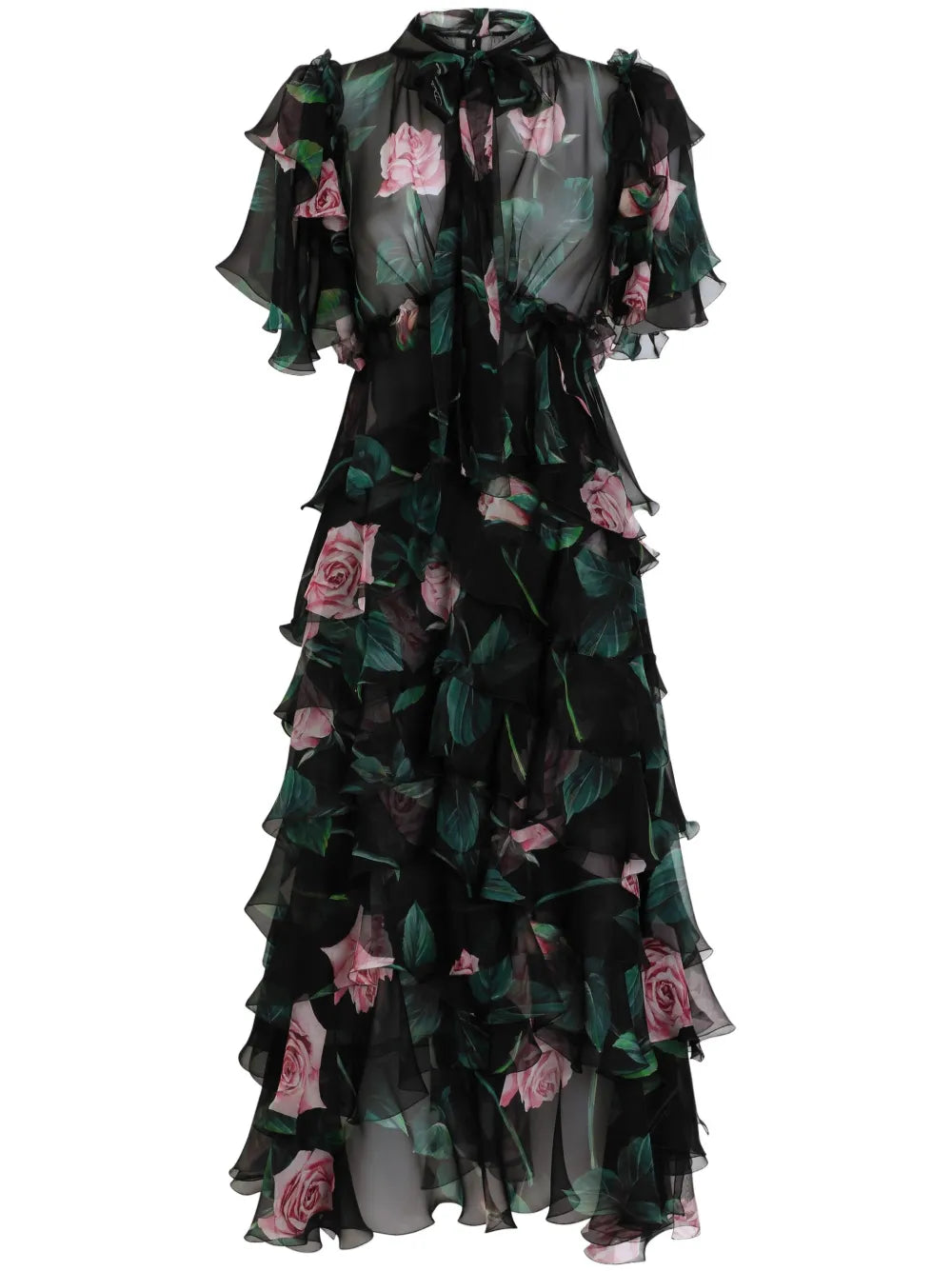 Floral-Print Midi Dress