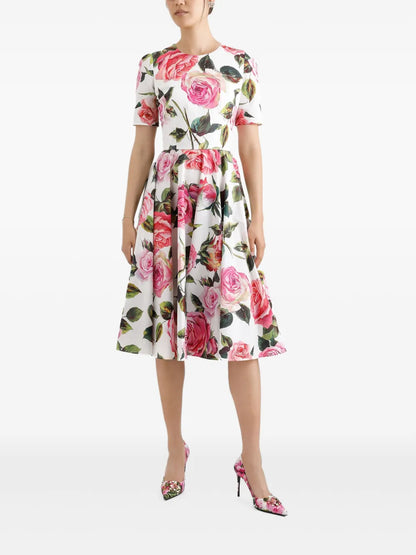 Floral-Print Midi Dress