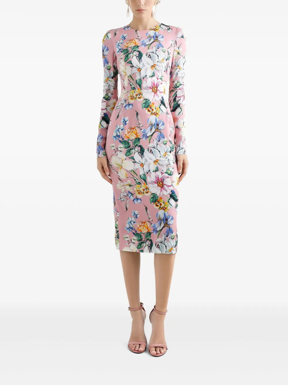 Floral-Print Midi Dress