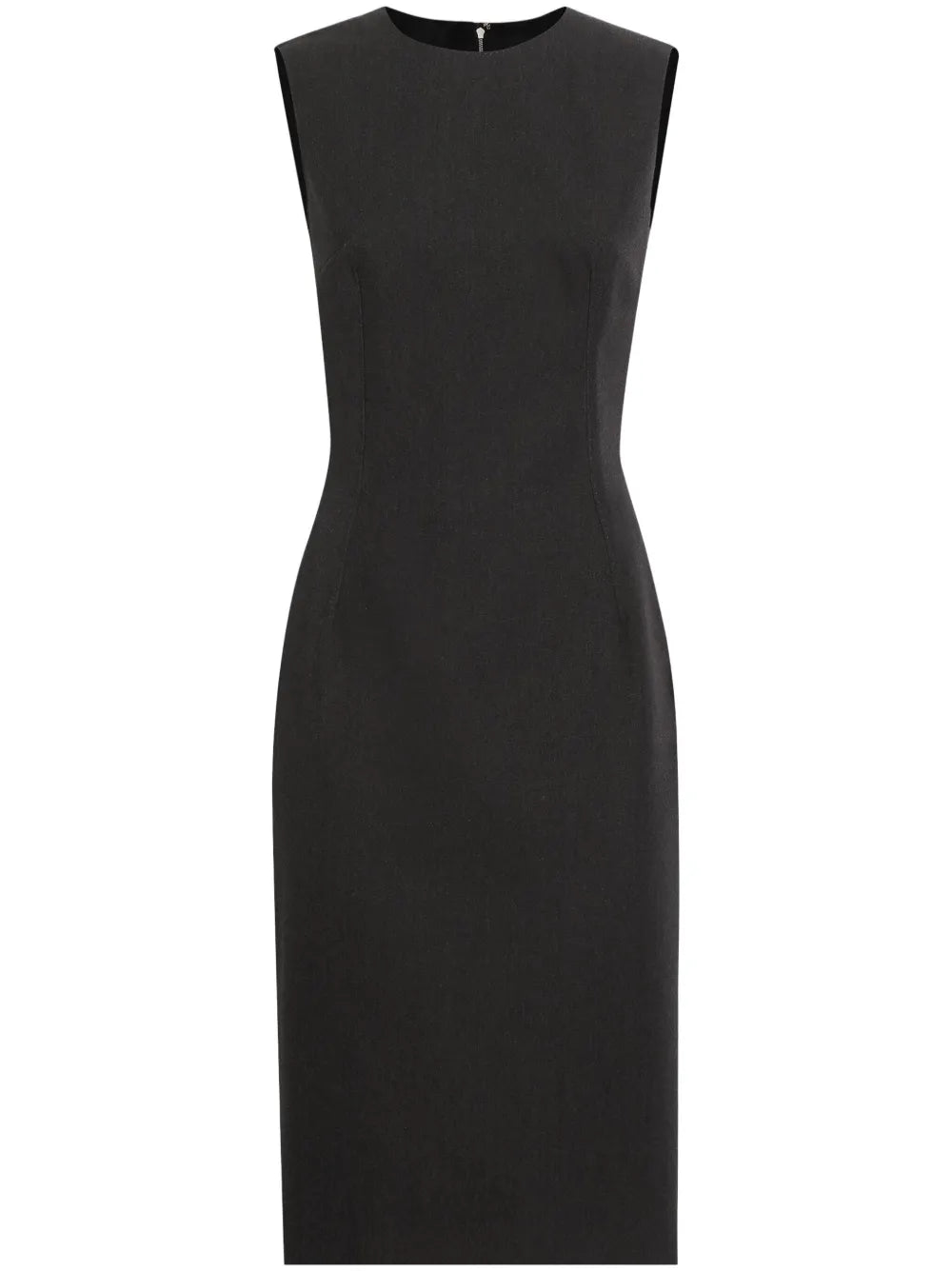 Mélange-Effect Midi Dress
