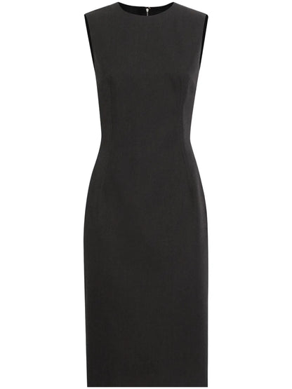 Mélange-Effect Midi Dress