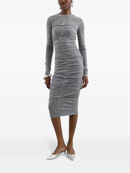 Sequinned Midi Dress
