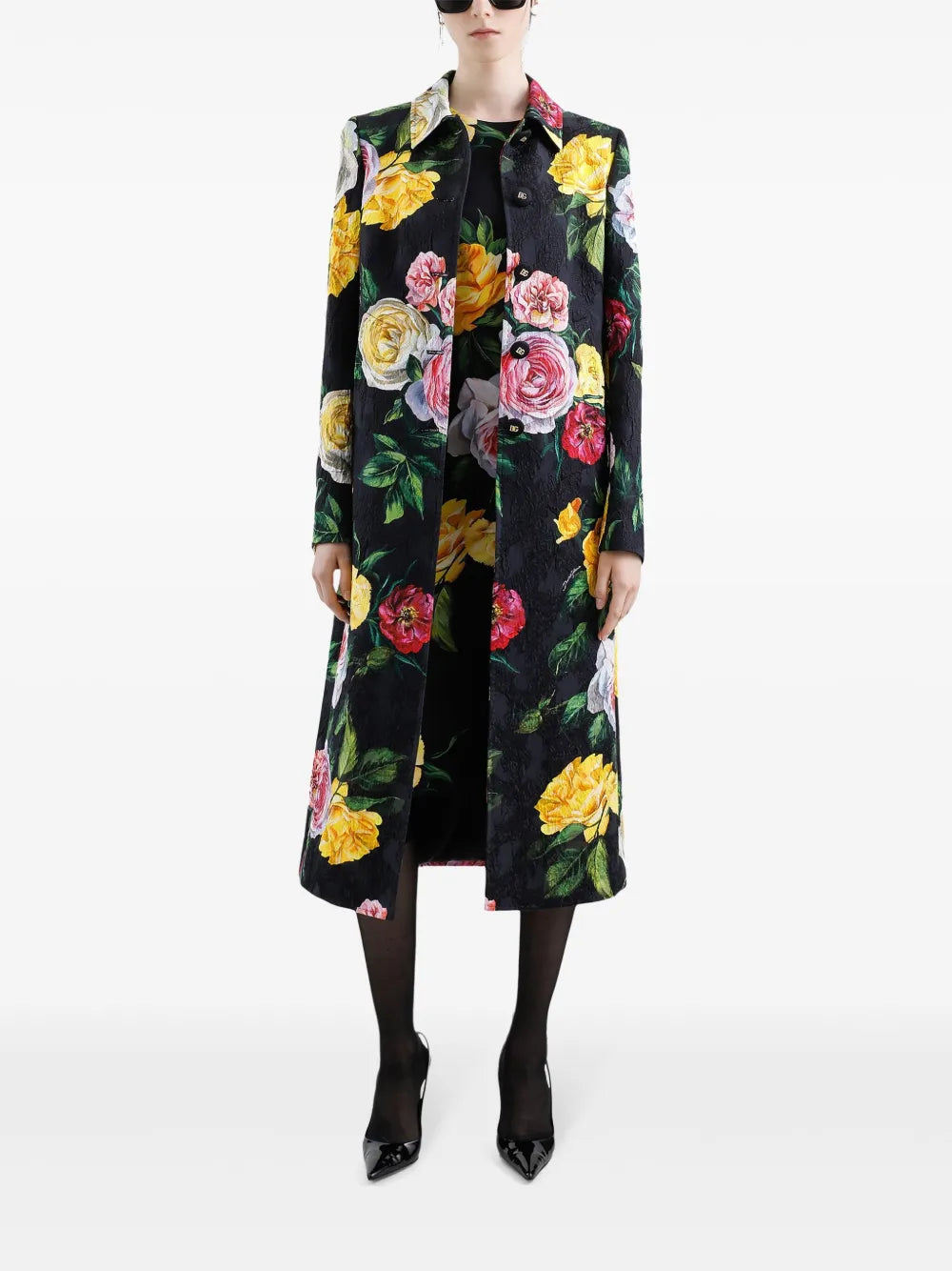 Floral-Print Midi Dress