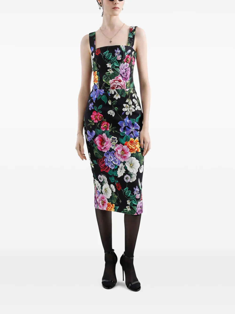Floral-Print Midi Dress