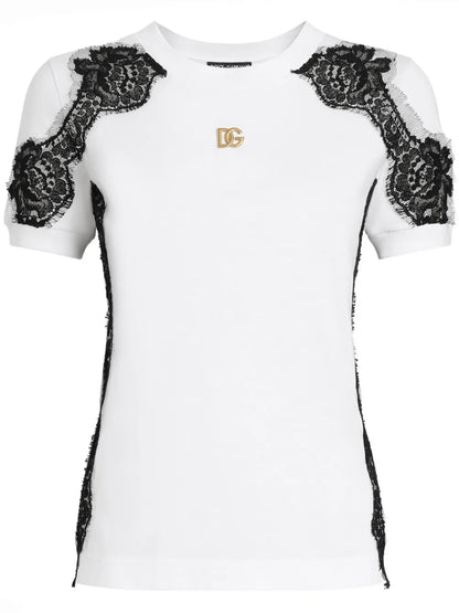 Lace-Detailed T-Shirt