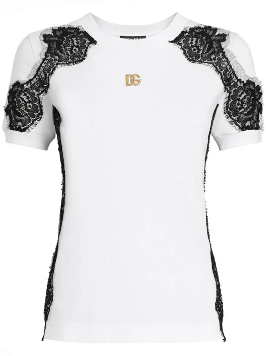 Lace-Detailed T-Shirt