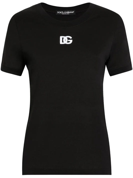 Dg Logo-Embroidered Jersey T-Shirt