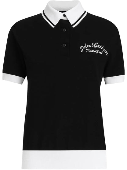 Logo-Embroidered Cotton Polo Top