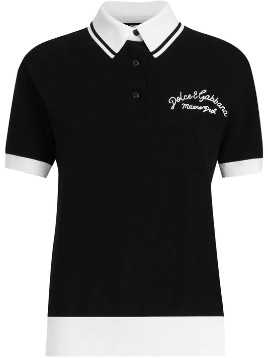 Logo-Embroidered Cotton Polo Top