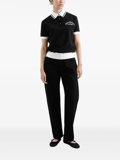 Logo-Embroidered Cotton Polo Top