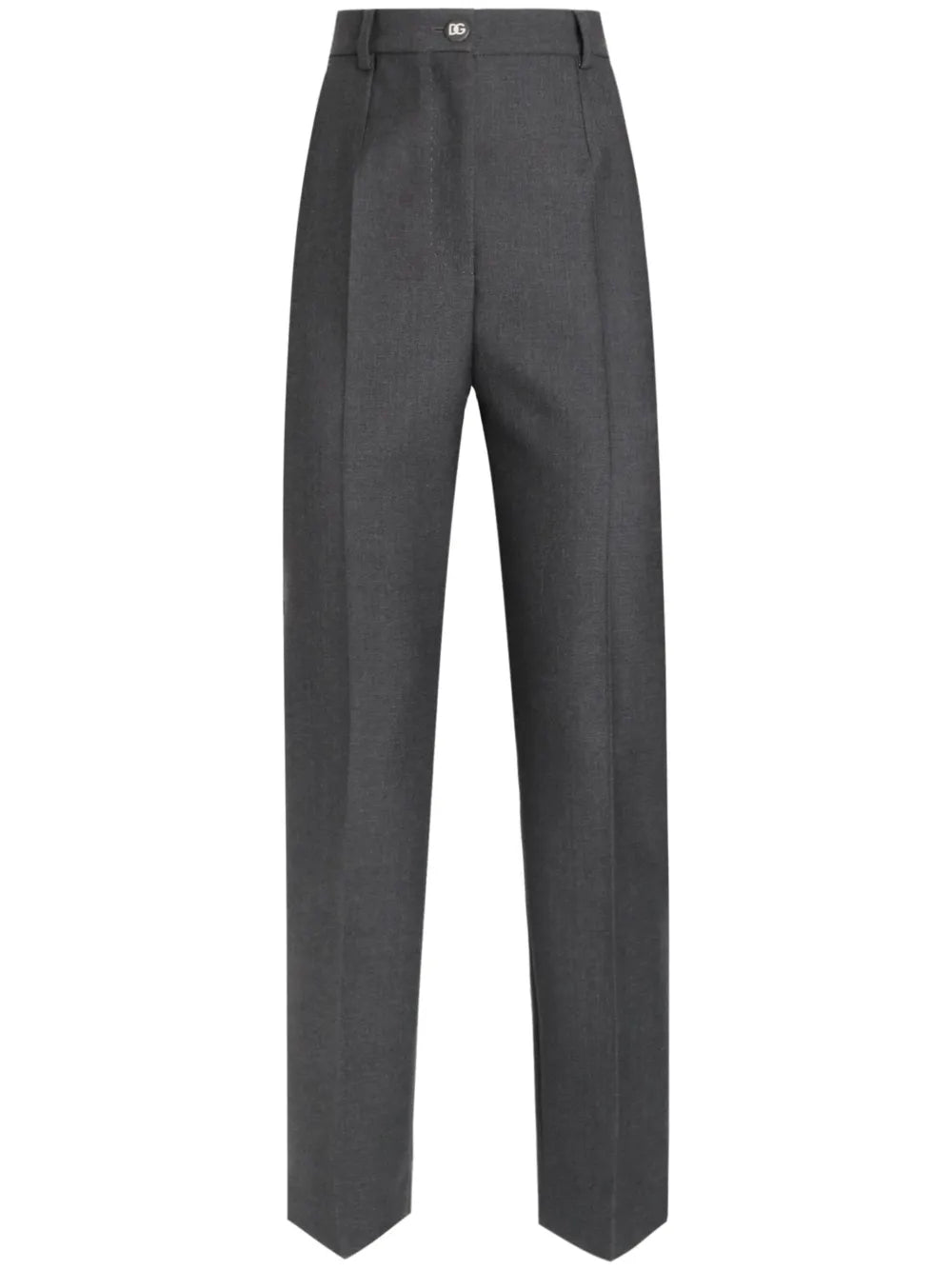 Pressed Crease Straight-Leg Trousers