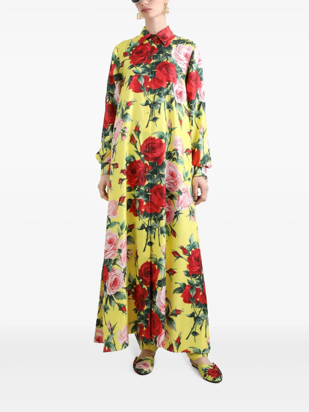 Floral-Print Trousers
