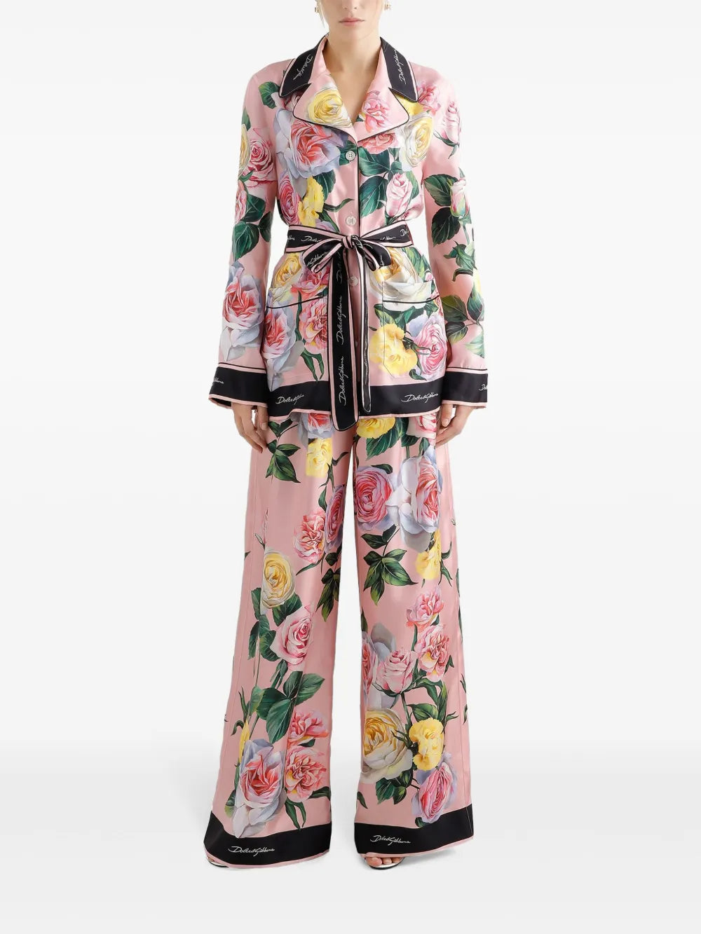 Floral-Print Trousers