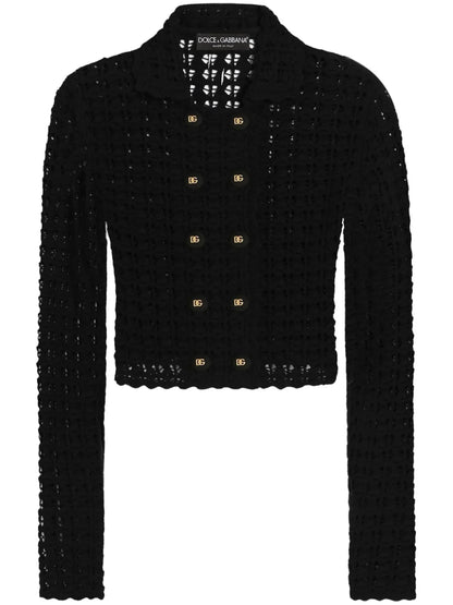 Crochet-Knit Cardigan