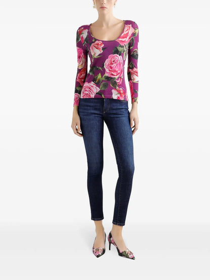 Floral-Print Top