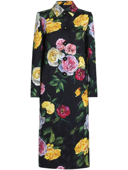 Rose-Print Coat