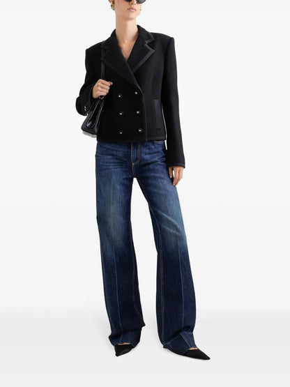 Satin-Trim Blazer