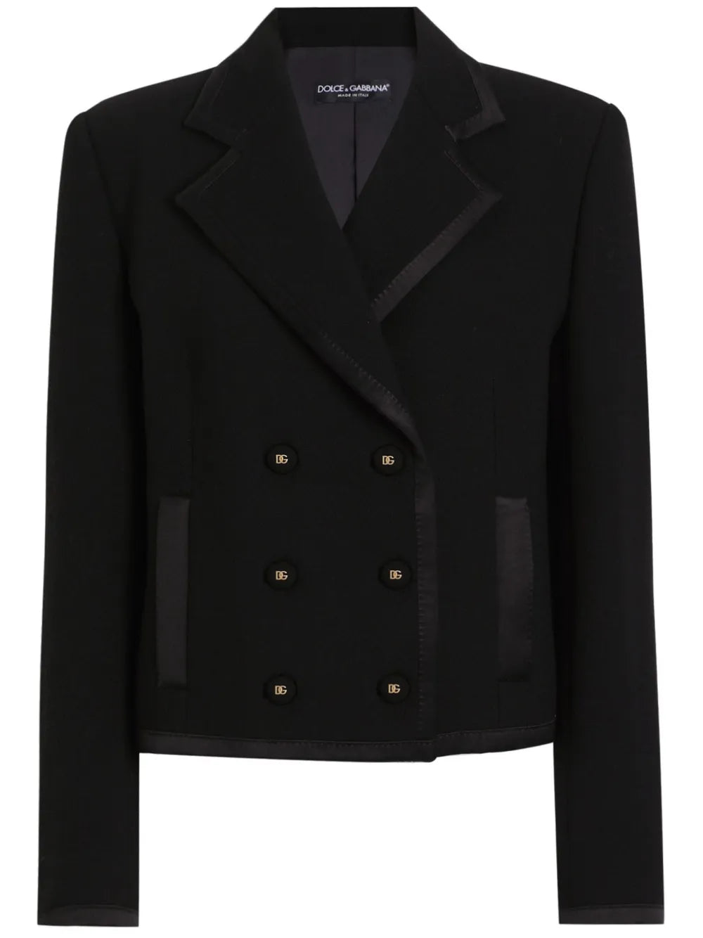 Satin-Trim Blazer