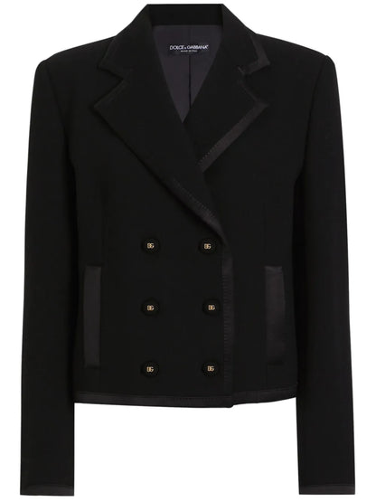Satin-Trim Blazer