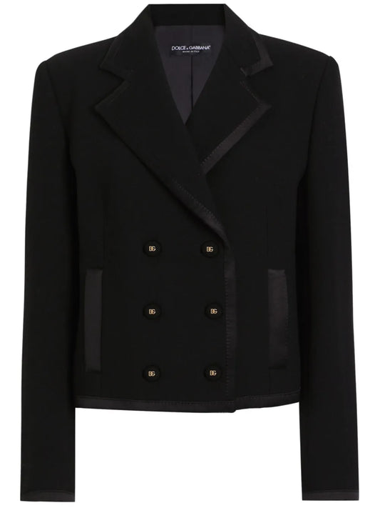 Satin-Trim Blazer