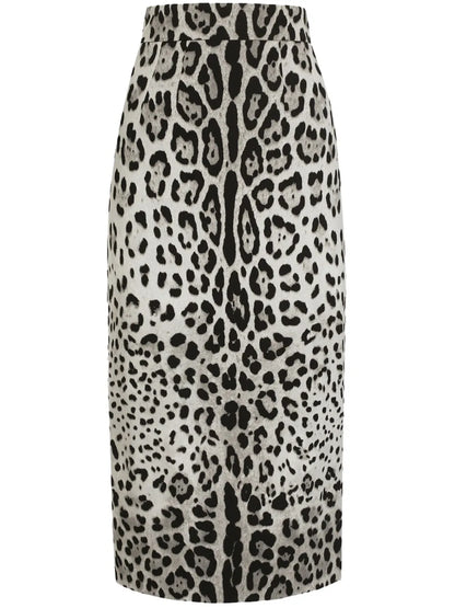 Leopard-Print Skirt