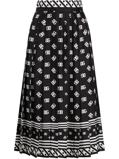 Monogram Midi Skirt