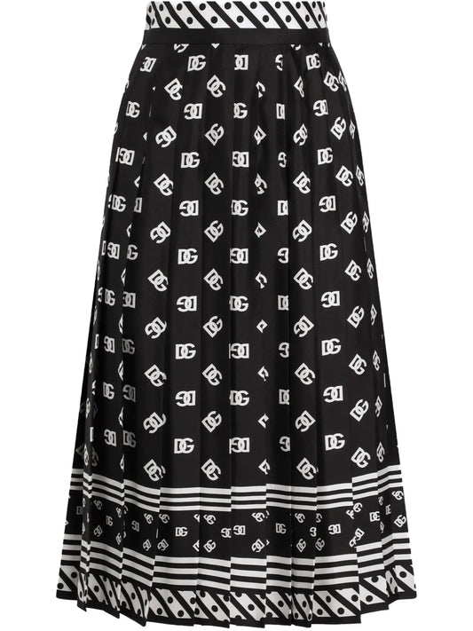 Monogram Midi Skirt
