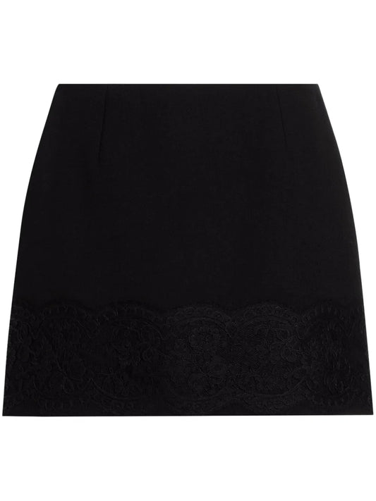 Lace-Trimmed Mini Skirt