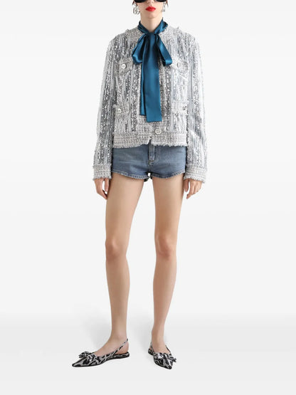 Pussybow-Collar Blouse