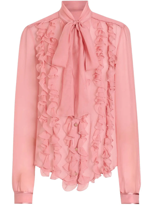 Ruffle-Detailing Blouse