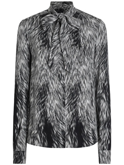 Animal-Print Blouse