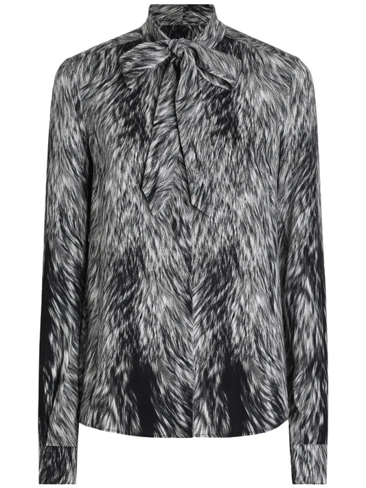 Animal-Print Blouse