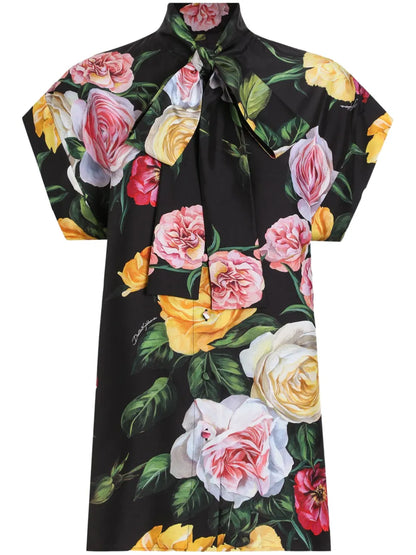 Rose-Print Shirt