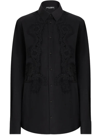 Lace-Inserts Shirt