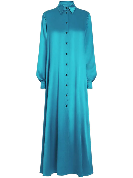 Satined Shirt Dress
