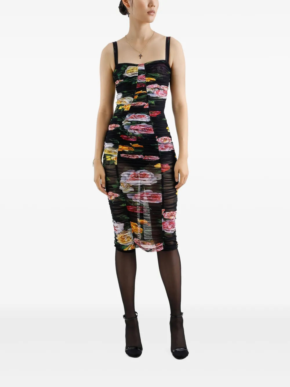 Floral-Print Midi Dress