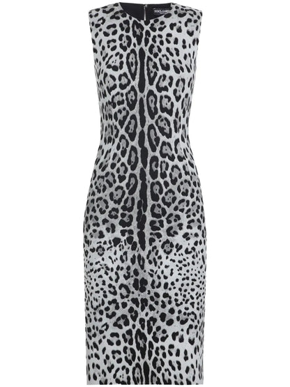 Animal-Print Midi Dress