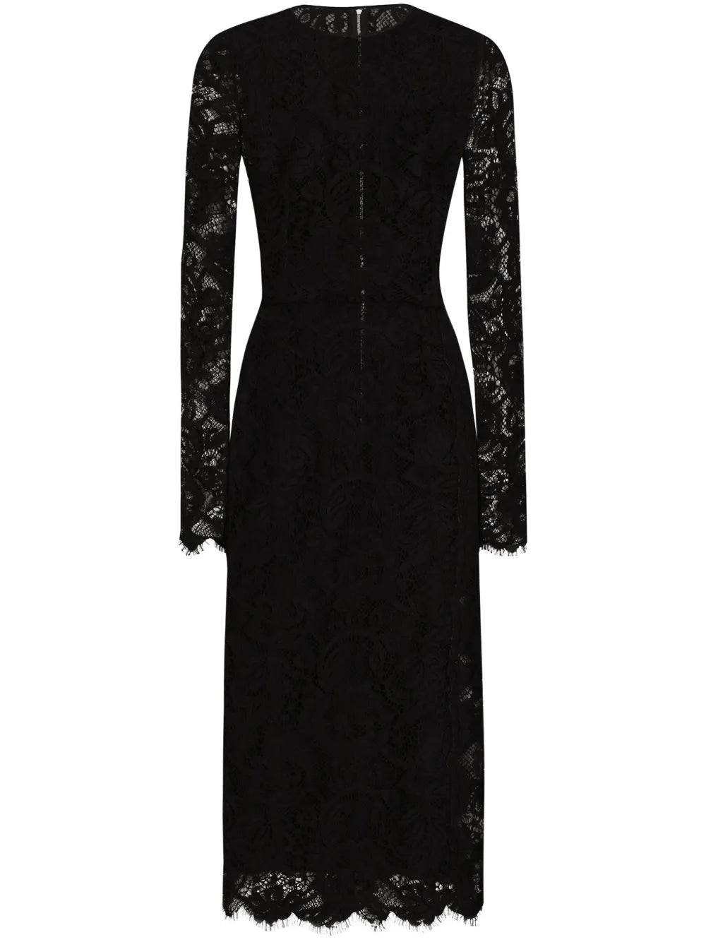 Floral-Lace Midi Dress
