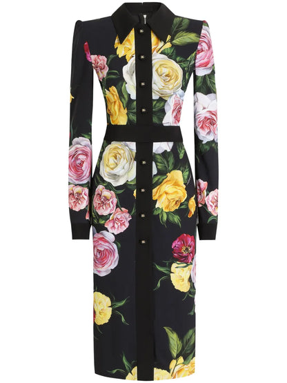 Floral-Print Shirtdress