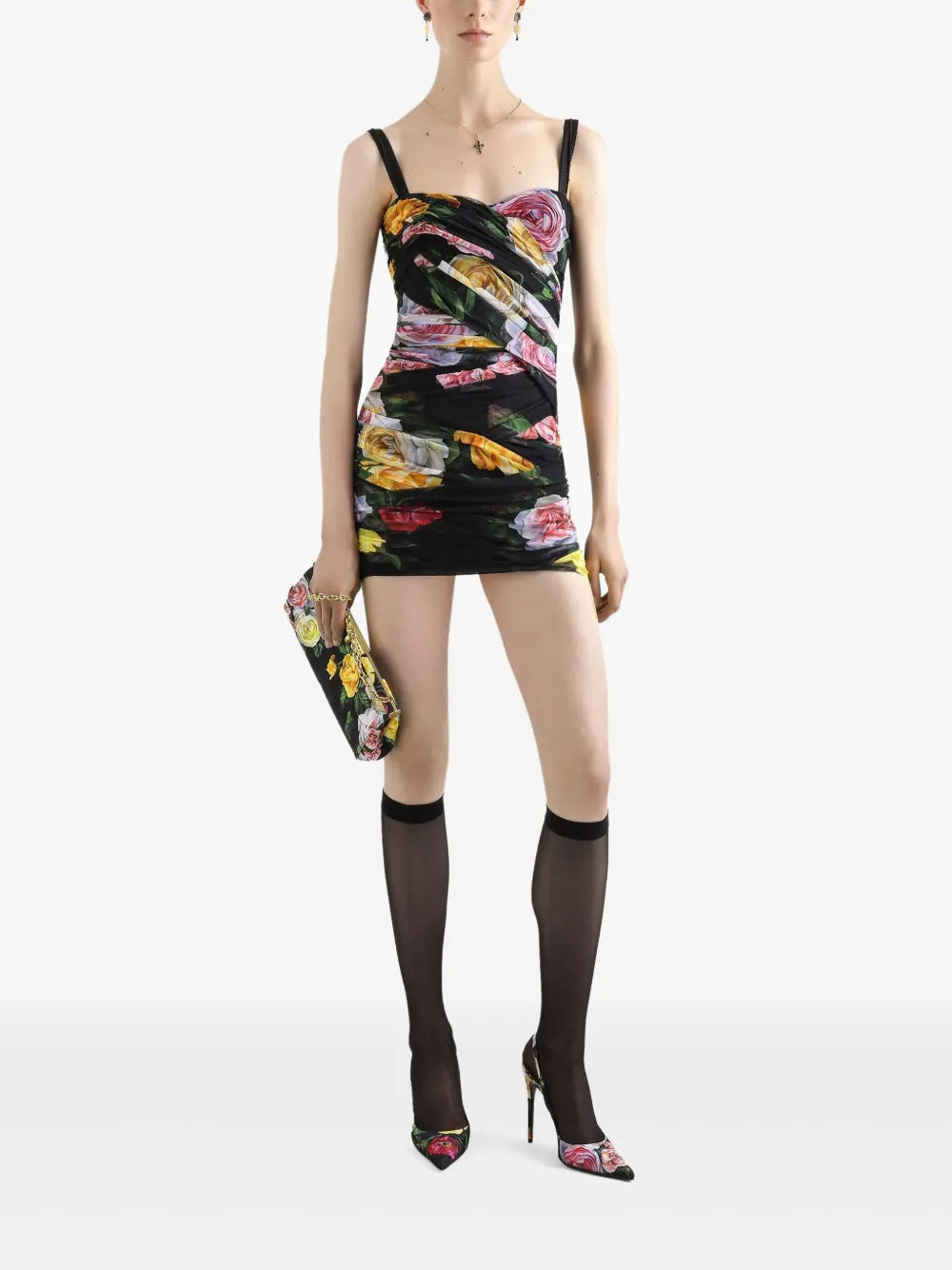Floral-Print Mini Dress