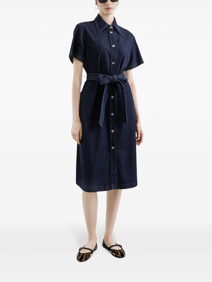 Belted Denim Dress