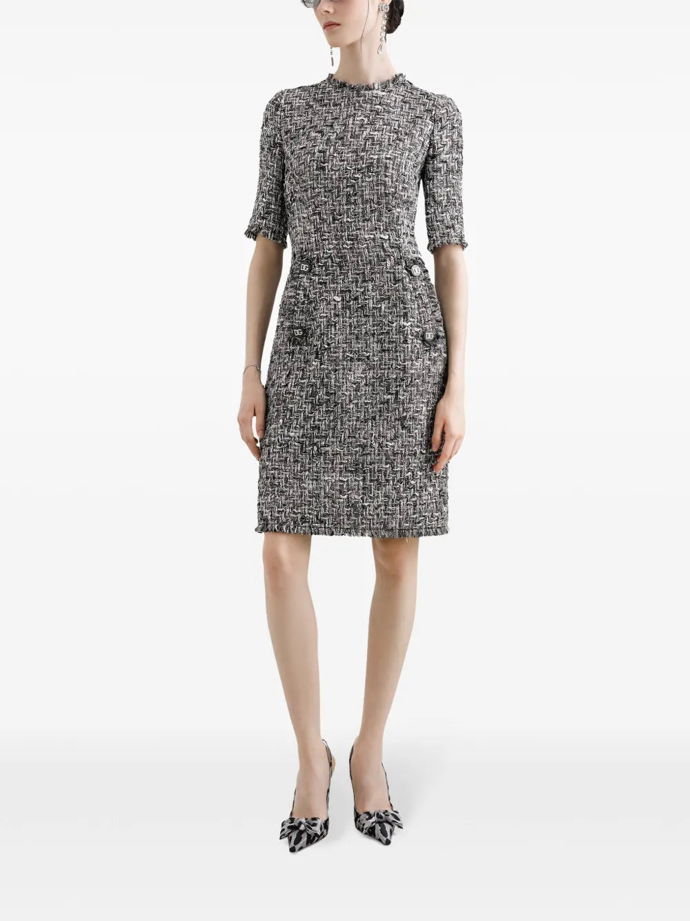 Tweed Midi Dress