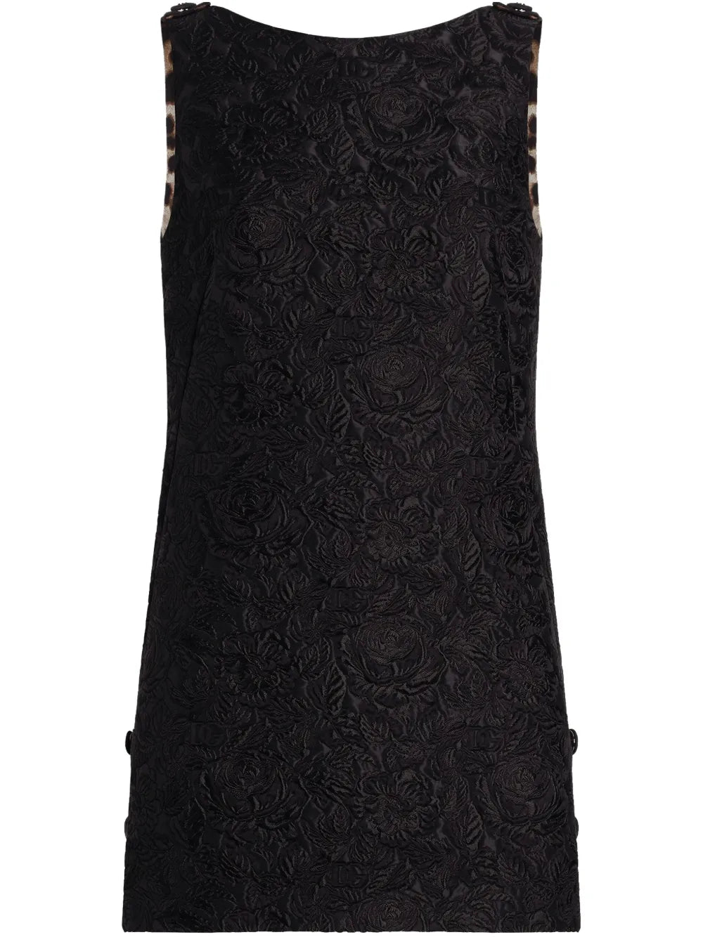 Floral-Embroidered Mini Dress