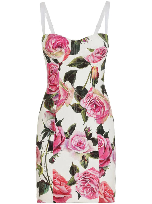 Floral-Print Mini Dress