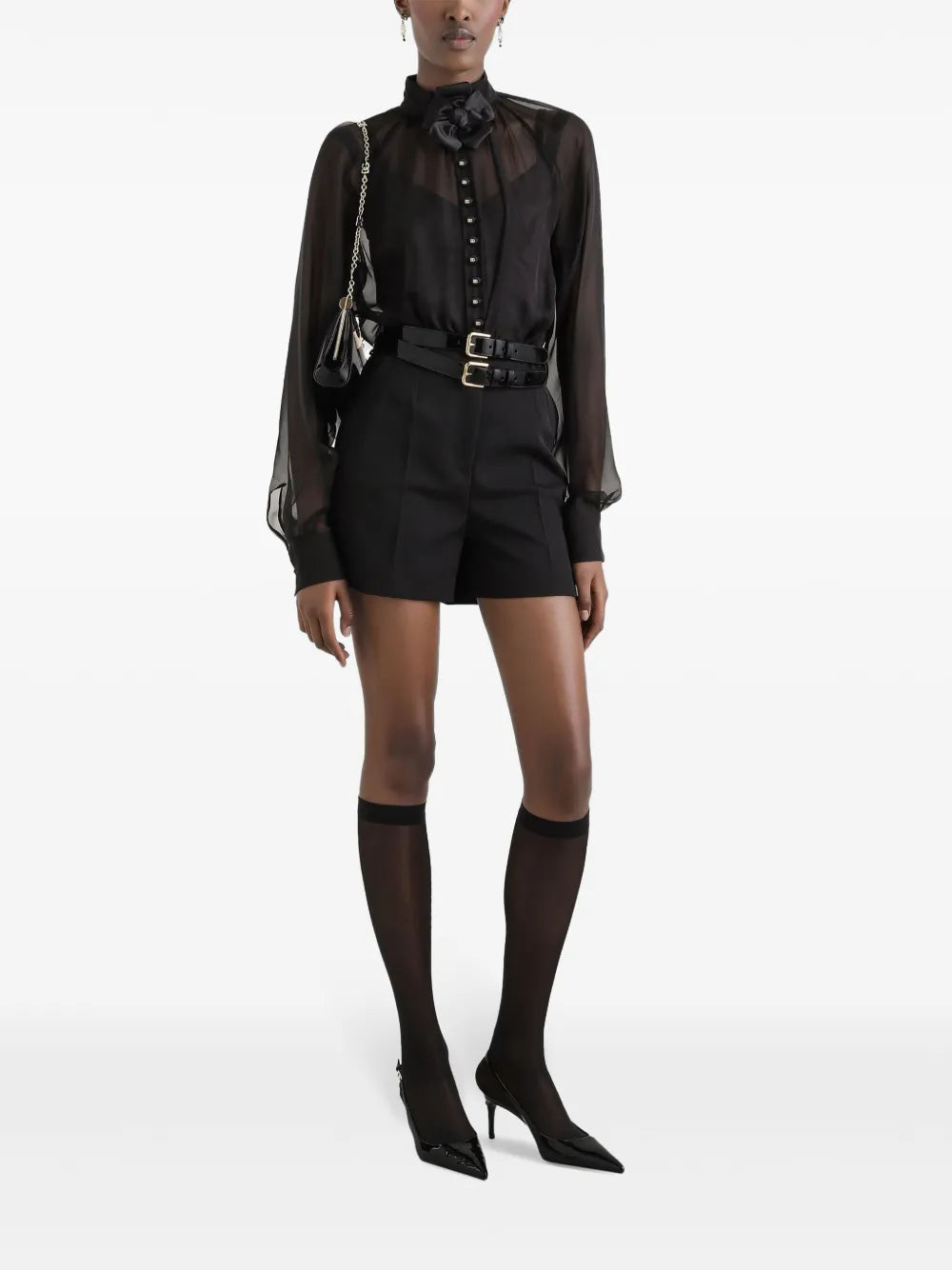 Floral-Appliqué Shirt