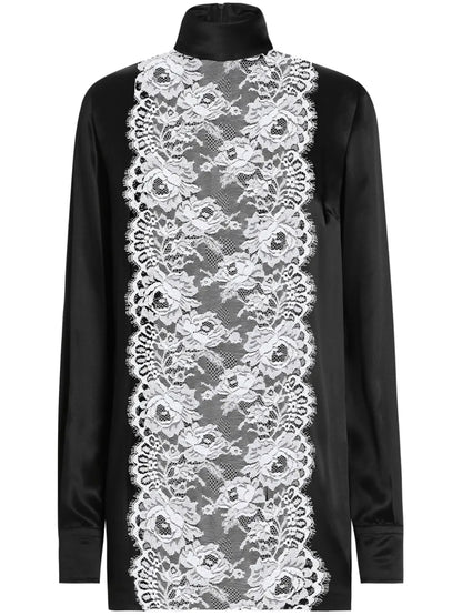 Lace-Appliqué Blouse