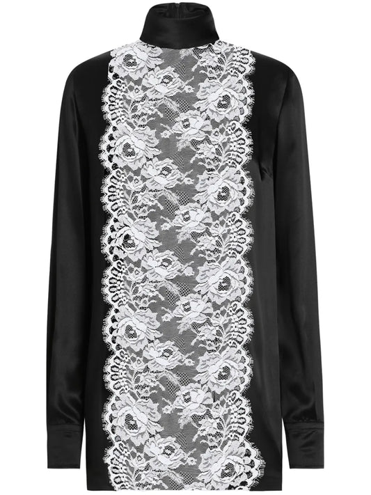 Lace-Appliqué Blouse