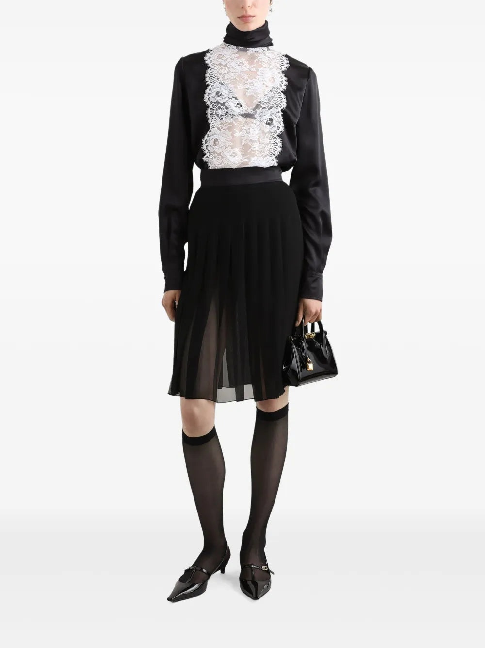 Lace-Appliqué Blouse