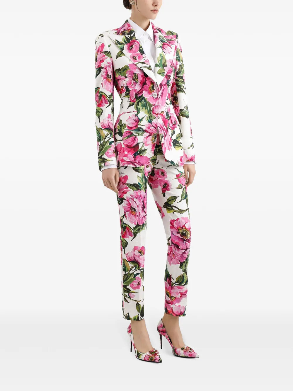 Floral-Print Trousers