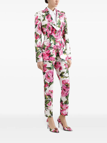 Floral-Print Trousers